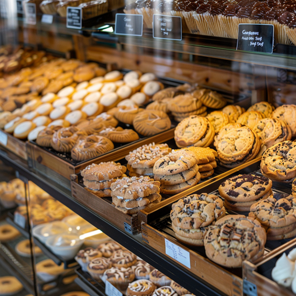Assortment of freshly baked cookies at North Star Bakery